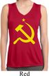 Ladies Shirt Yellow Hammer And Sickle Sleeveless Moisture Wicking Tee