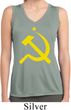 Ladies Shirt Yellow Hammer And Sickle Sleeveless Moisture Wicking Tee