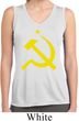 Ladies Shirt Yellow Hammer And Sickle Sleeveless Moisture Wicking Tee