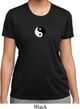 Ladies Shirt Yin Yang Patch Small Print Moisture Wicking Tee T-Shirt