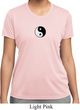 Ladies Shirt Yin Yang Patch Small Print Moisture Wicking Tee T-Shirt
