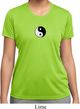 Ladies Shirt Yin Yang Patch Small Print Moisture Wicking Tee T-Shirt