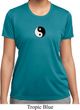 Ladies Shirt Yin Yang Patch Small Print Moisture Wicking Tee T-Shirt