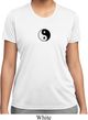 Ladies Shirt Yin Yang Patch Small Print Moisture Wicking Tee T-Shirt