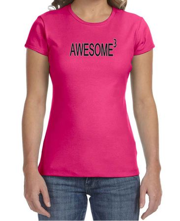 Ladies Shirts Awesome Cubed Crewneck Tee T-Shirt