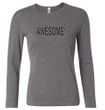 Ladies Shirts Awesome Cubed Long Sleeve Tee T-Shirt