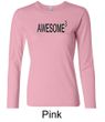 Ladies Shirts Awesome Cubed Long Sleeve Tee T-Shirt