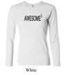 Ladies Shirts Awesome Cubed Long Sleeve Tee T-Shirt
