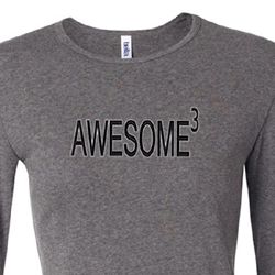 Ladies Shirts Awesome Cubed Long Sleeve Tee T-Shirt Ladies Shirts Awesome Cubed Long Sleeve Tee T-Shirt