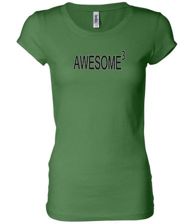 Ladies Shirts Awesome Cubed Longer Length Tee T-Shirt