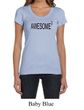 Ladies Shirts Awesome Cubed Scoop Neck Tee T-Shirt