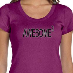 Ladies Shirts Awesome Cubed Scoop Neck Tee T-Shirt Ladies Shirts Awesome Cubed Scoop Neck Tee T-Shirt