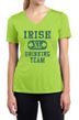 Ladies Shirts Irish Drinking Team Moisture Wicking V-neck Tee T-Shirt