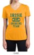 Ladies Shirts Irish Drinking Team Moisture Wicking V-neck Tee T-Shirt