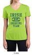 Ladies Shirts Irish Drinking Team Moisture Wicking V-neck Tee T-Shirt