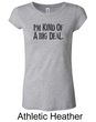 Ladies Shirts Kind of a Big Deal Black Print Longer Length Tee T-Shirt