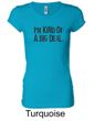Ladies Shirts Kind of a Big Deal Black Print Longer Length Tee T-Shirt