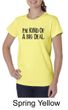 Ladies Shirts Kind of a Big Deal Black Print Organic Tee T-Shirt