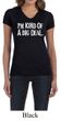 Ladies Shirts Kind of a Big Deal White Print V-neck Tee T-Shirt