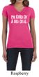 Ladies Shirts Kind of a Big Deal White Print V-neck Tee T-Shirt