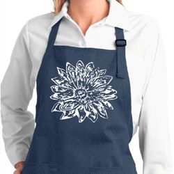 Ladies Sketch Lotus Full Length Apron with Pockets Ladies Sketch Lotus Full Length Apron with Pockets