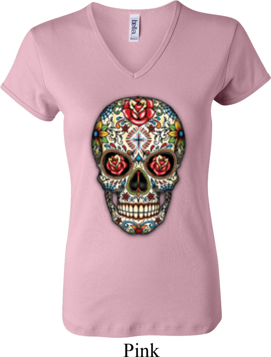 Verdusa Women's Oversized Skull Floral Mesh T-Shirt - Punk Sheer Half Sleeve Crewneck Tee Top For Casual Wear