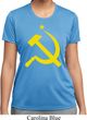 Ladies Soviet Shirt Yellow Hammer And Sickle Moisture Wicking Tee