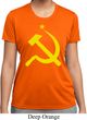 Ladies Soviet Shirt Yellow Hammer And Sickle Moisture Wicking Tee