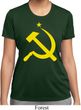 Ladies Soviet Shirt Yellow Hammer And Sickle Moisture Wicking Tee