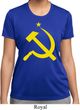Ladies Soviet Shirt Yellow Hammer And Sickle Moisture Wicking Tee