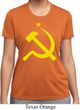 Ladies Soviet Shirt Yellow Hammer And Sickle Moisture Wicking Tee