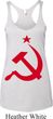 Ladies Soviet Tanktop Red Hammer And Sickle Tri Blend Racerback Tank