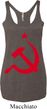 Ladies Soviet Tanktop Red Hammer And Sickle Tri Blend Racerback Tank