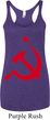 Ladies Soviet Tanktop Red Hammer And Sickle Tri Blend Racerback Tank