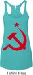 Ladies Soviet Tanktop Red Hammer And Sickle Tri Blend Racerback Tank