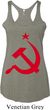 Ladies Soviet Tanktop Red Hammer And Sickle Tri Blend Racerback Tank