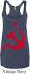 Ladies Soviet Tanktop Red Hammer And Sickle Tri Blend Racerback Tank