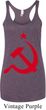 Ladies Soviet Tanktop Red Hammer And Sickle Tri Blend Racerback Tank