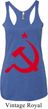 Ladies Soviet Tanktop Red Hammer And Sickle Tri Blend Racerback Tank