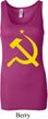 Ladies Soviet Tanktop Yellow Hammer And Sickle Longer Length Tank Top