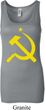 Ladies Soviet Tanktop Yellow Hammer And Sickle Longer Length Tank Top