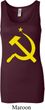 Ladies Soviet Tanktop Yellow Hammer And Sickle Longer Length Tank Top