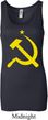 Ladies Soviet Tanktop Yellow Hammer And Sickle Longer Length Tank Top