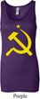 Ladies Soviet Tanktop Yellow Hammer And Sickle Longer Length Tank Top
