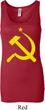 Ladies Soviet Tanktop Yellow Hammer And Sickle Longer Length Tank Top