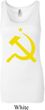 Ladies Soviet Tanktop Yellow Hammer And Sickle Longer Length Tank Top