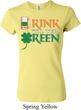 Ladies St Patrick's Day Shirt Drink Til Yer Green Crewneck Tee T-Shirt