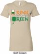 Ladies St Patrick's Day Shirt Drink Til Yer Green Longer Length Tee
