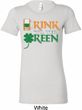 Ladies St Patrick's Day Shirt Drink Til Yer Green Longer Length Tee