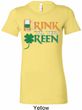 Ladies St Patrick's Day Shirt Drink Til Yer Green Longer Length Tee